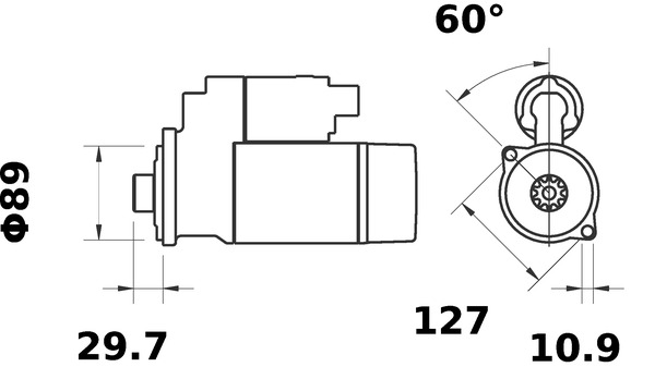 starteris - MS 645 MAHLE