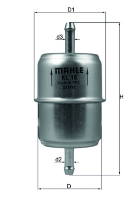 kuro filtras - KL 18 OF MAHLE