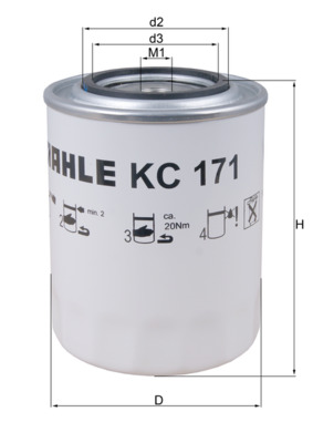 Filtro carburante - KC 171 MAHLE