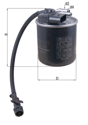 kuro filtras - KL 912 MAHLE