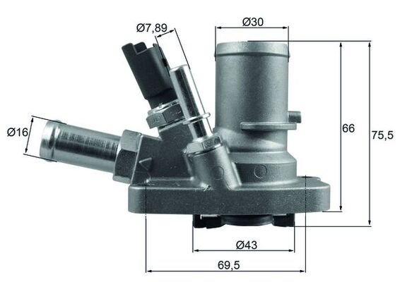 Thermostat, coolant - TI 258 80 MAHLE