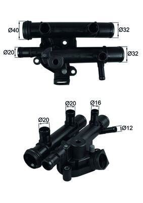 Thermostat, coolant - TI 259 83D MAHLE
