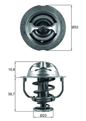 Thermostat, Kühlmittel - TX 200 90D MAHLE