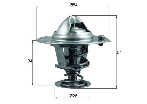 Thermostat, coolant - TX 206 88D MAHLE