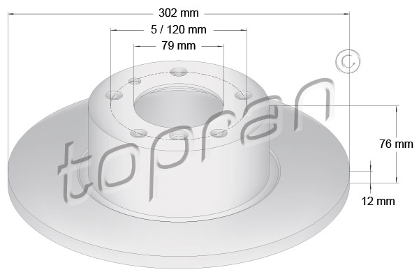 Тормозной диск - 500 561 TOPRAN