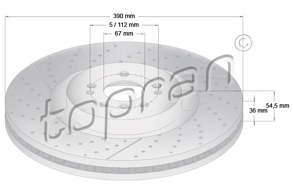 Brake Disc - 409 322 TOPRAN