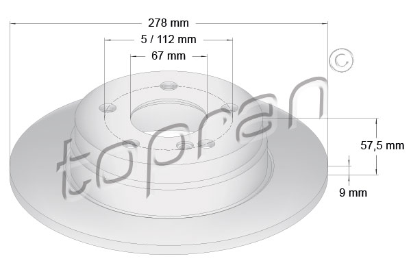 Тормозной диск - 401 905 TOPRAN