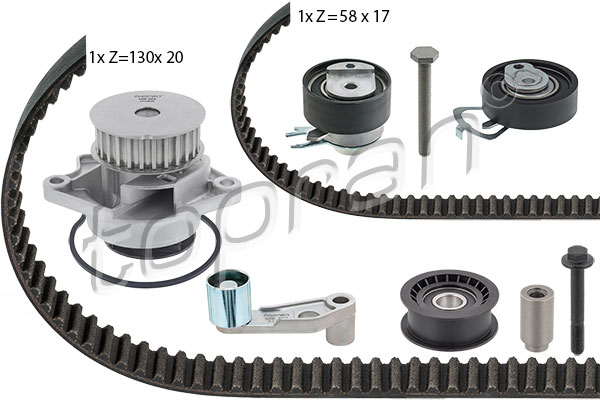 Water Pump & Timing Belt Set - 112 971 TOPRAN