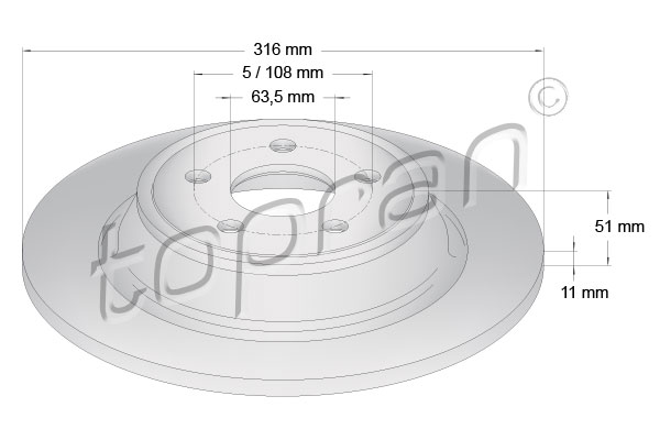 Discofreno - 305 101 TOPRAN