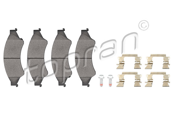Brake Pad Set, disc brake - 305 186 TOPRAN