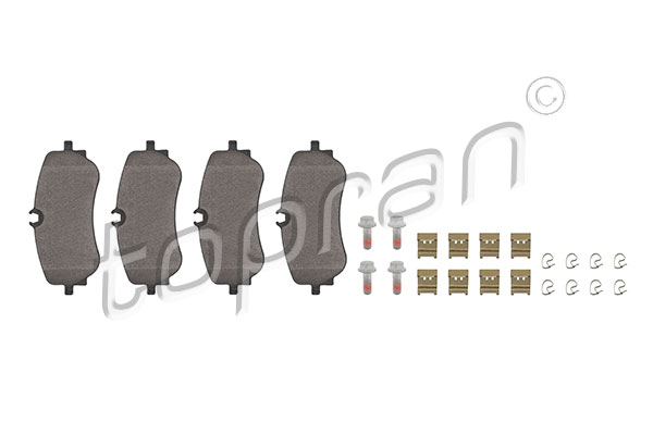 Kit pastiglie freno, Freno a disco - 624 504 TOPRAN
