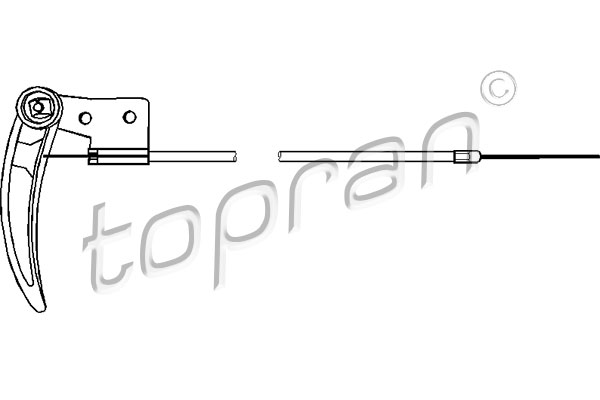 Cavo comando cofano motore - 103 414 TOPRAN