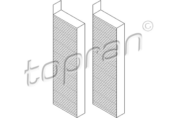Kit filtro, aria abitacolo - 722 261 TOPRAN