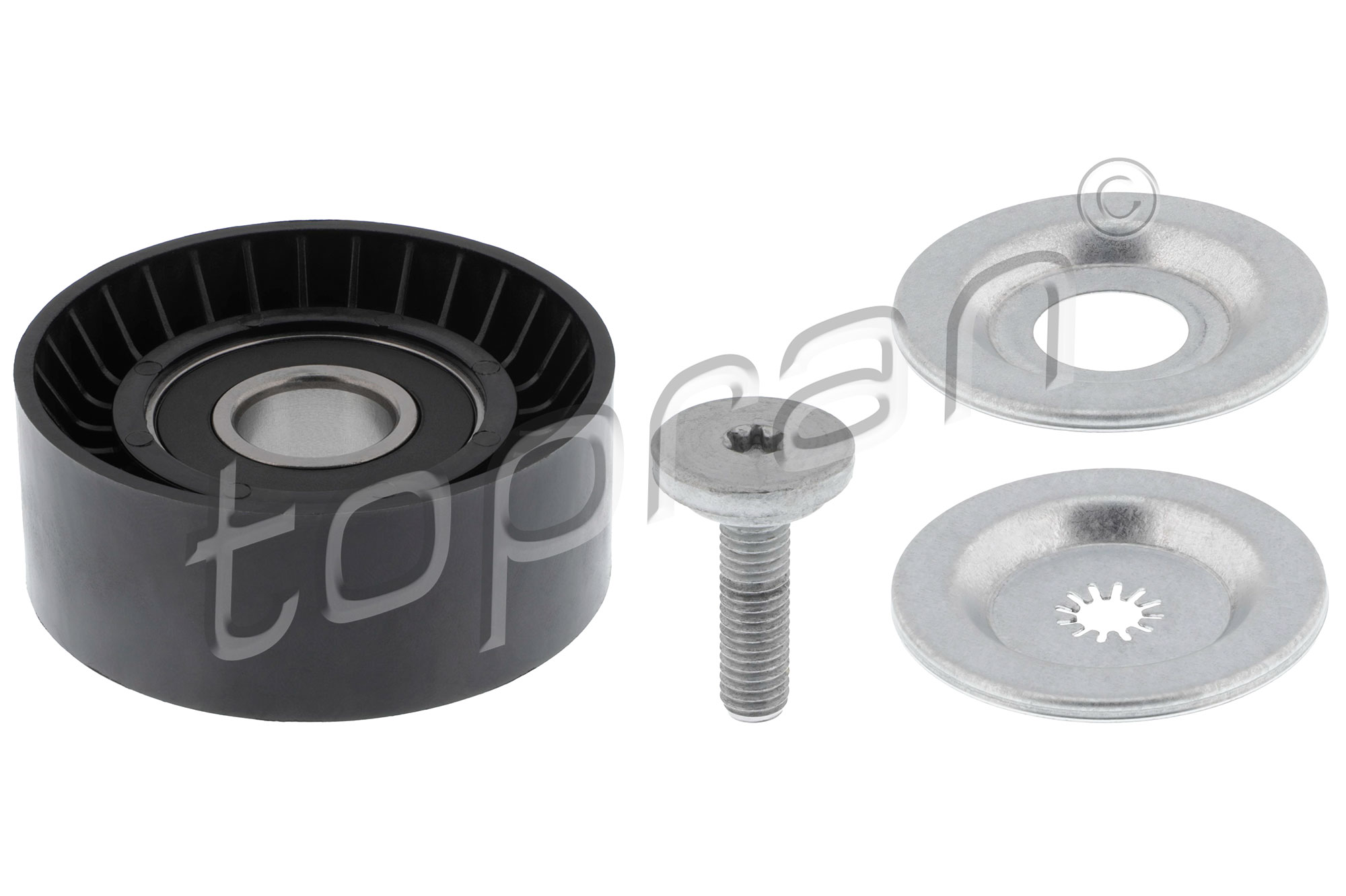 Tensioner Pulley, V-ribbed belt - 408 373 TOPRAN