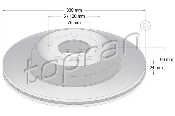 Brake Disc - 502 005 TOPRAN