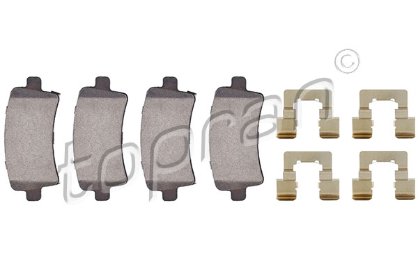 Brake Pad Set, disc brake - 207 651 TOPRAN
