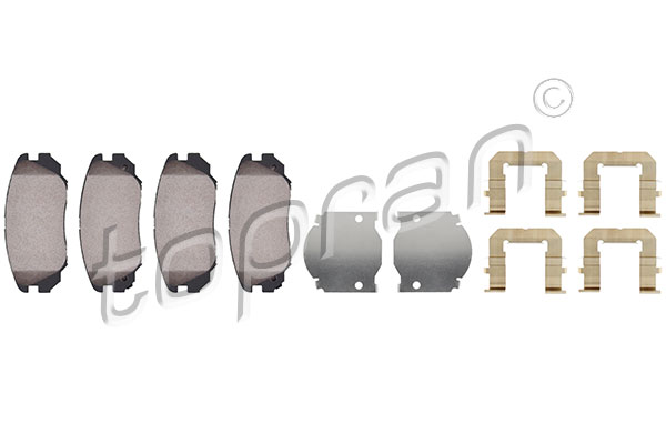 Brake Pad Set, disc brake - 207 649 TOPRAN