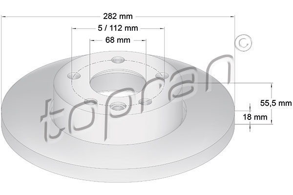 Тормозной диск - 108 507 TOPRAN