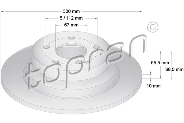 Brake Disc - 401 054 TOPRAN
