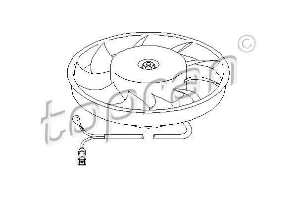 Fan, radiator - 107 713 TOPRAN