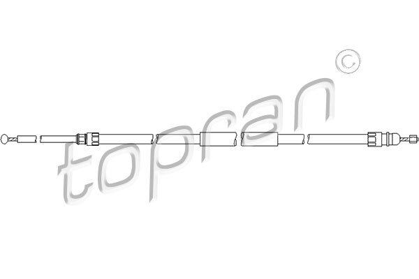 Тросик, cтояночный тормоз - 501 720 TOPRAN