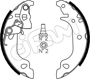 Brake Shoe Set - 153-079 CIFAM