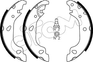 Brake Shoe Set - 153-080 CIFAM