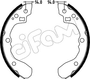 Brake Shoe Set - 153-217 CIFAM