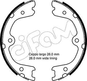 Brake Shoe Set, parking brake - 153-298 CIFAM