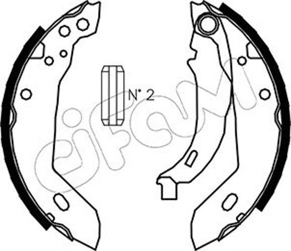 Brake Shoe Set - 153-344 CIFAM