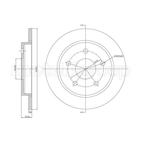 Brake Disc - 800-121 CIFAM