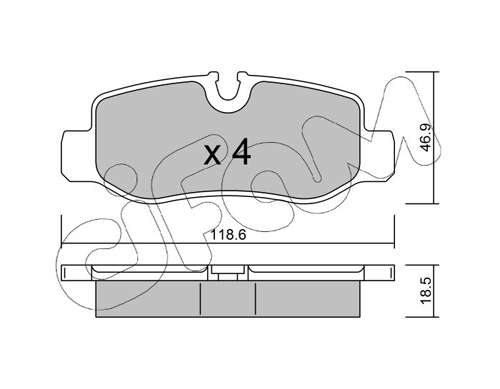 Brake Pad Set, disc brake - 822-1023-0 CIFAM