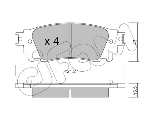 Brake Pad Set, disc brake - 822-1041-0 CIFAM