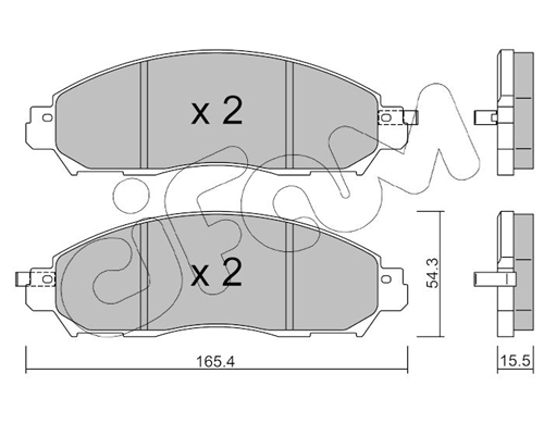 Brake Pad Set, disc brake - 822-1081-1 CIFAM