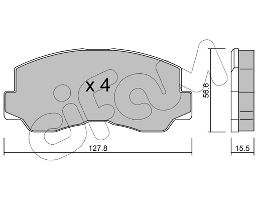 Bremsbelagsatz, Scheibenbremse - 822-112-0 CIFAM