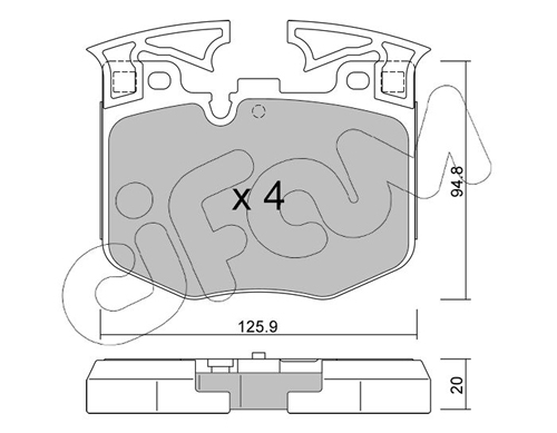 Kit pastiglie freno, Freno a disco - 822-1146-0 CIFAM