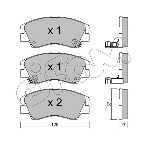 Brake Pad Set, disc brake - 822-115-0 CIFAM