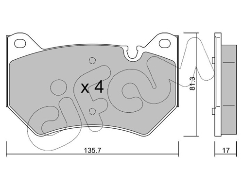 Kit pastiglie freno, Freno a disco - 822-1170-0 CIFAM