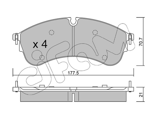 Brake Pad Set, disc brake - 822-1174-0 CIFAM