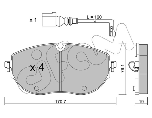 Brake Pad Set, disc brake - 822-1322-0 CIFAM