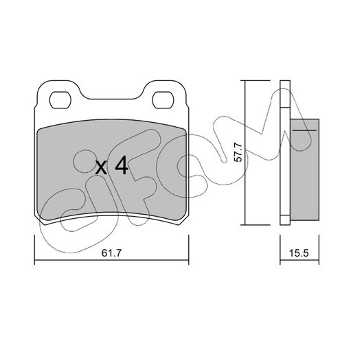 Brake Pad Set, disc brake - 822-141-0 CIFAM
