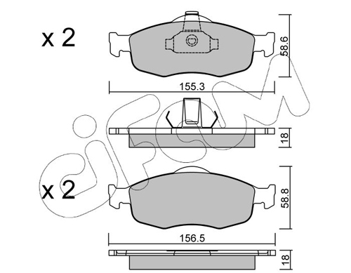 Brake Pad Set, disc brake - 822-146-0 CIFAM
