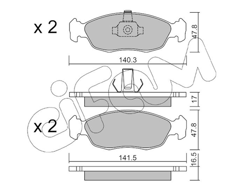 Kit pastiglie freno, Freno a disco - 822-156-1 CIFAM