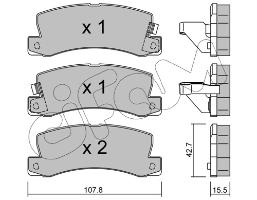 Kit pastiglie freno, Freno a disco - 822-161-0 CIFAM