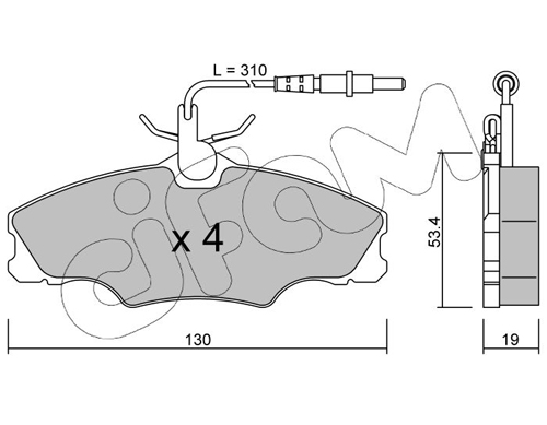 Brake Pad Set, disc brake - 822-213-0 CIFAM
