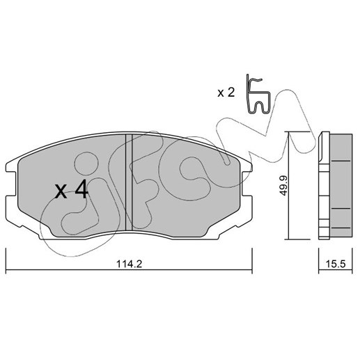 Brake Pad Set, disc brake - 822-221-1 CIFAM