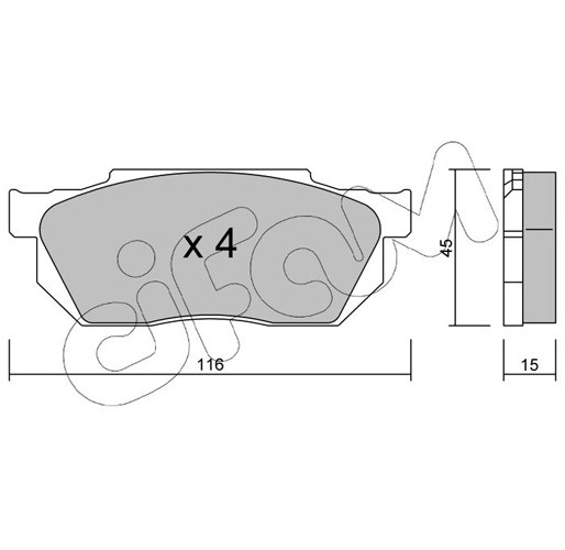 Brake Pad Set, disc brake - 822-247-0 CIFAM