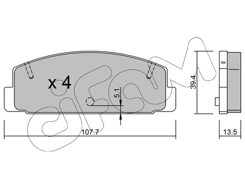 Brake Pad Set, disc brake - 822-302-0 CIFAM
