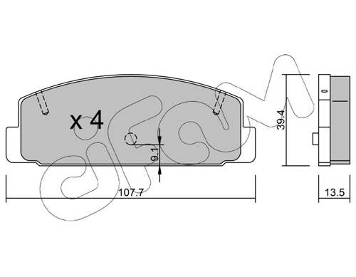 Brake Pad Set, disc brake - 822-302-1 CIFAM