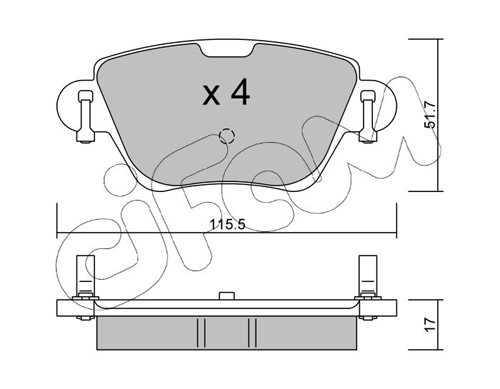 Kit pastiglie freno, Freno a disco - 822-319-0 CIFAM